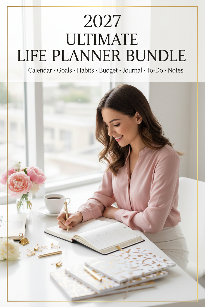 2027 Ultimate Life Planner Bundle: Your Complete Year of Planning, Goals & Growth