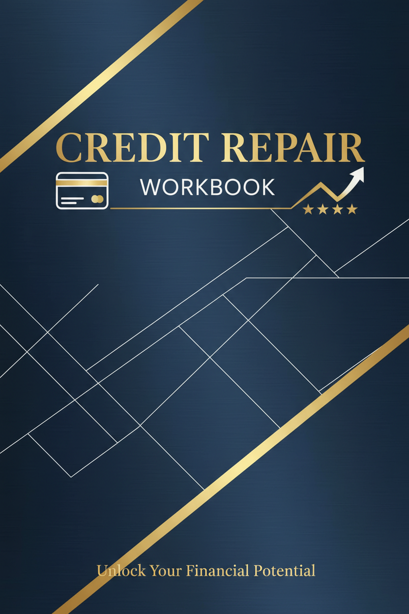 Credit Repair Workbook - Navy & Gold