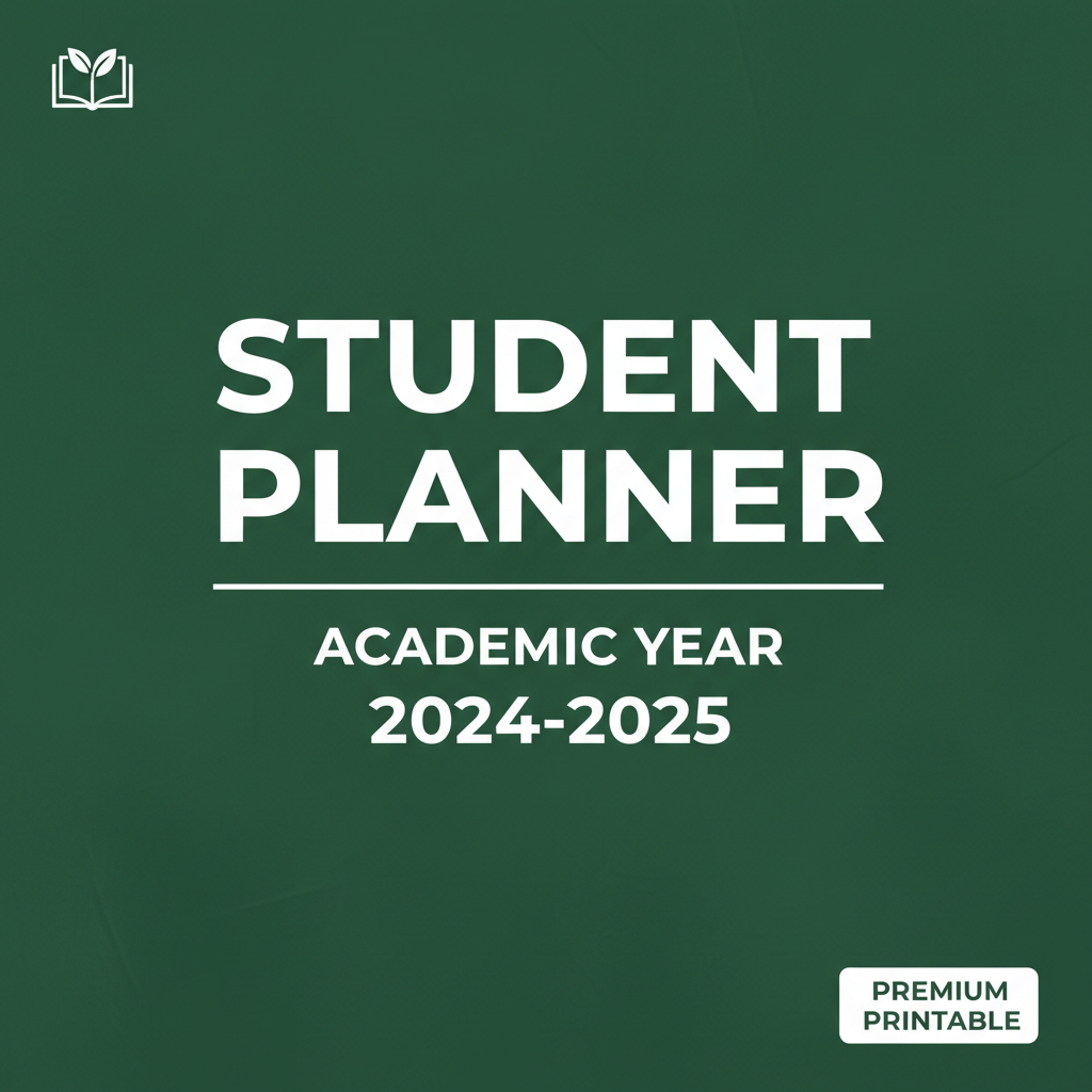 Student Planner - Forest Green